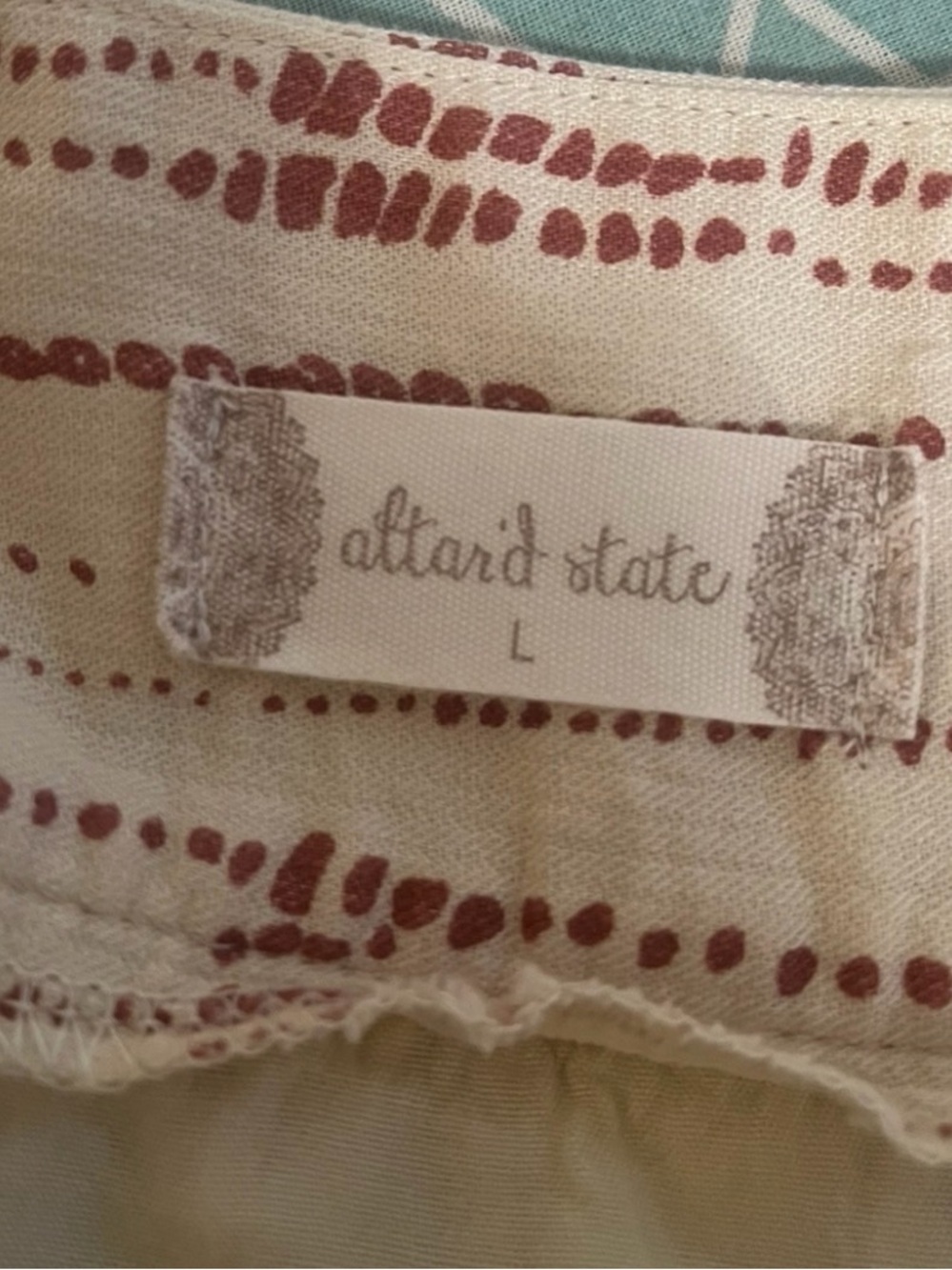 Altar'd State Patterned Ruffle-Sleeve Button-Front Dress - Picture 5 of 5